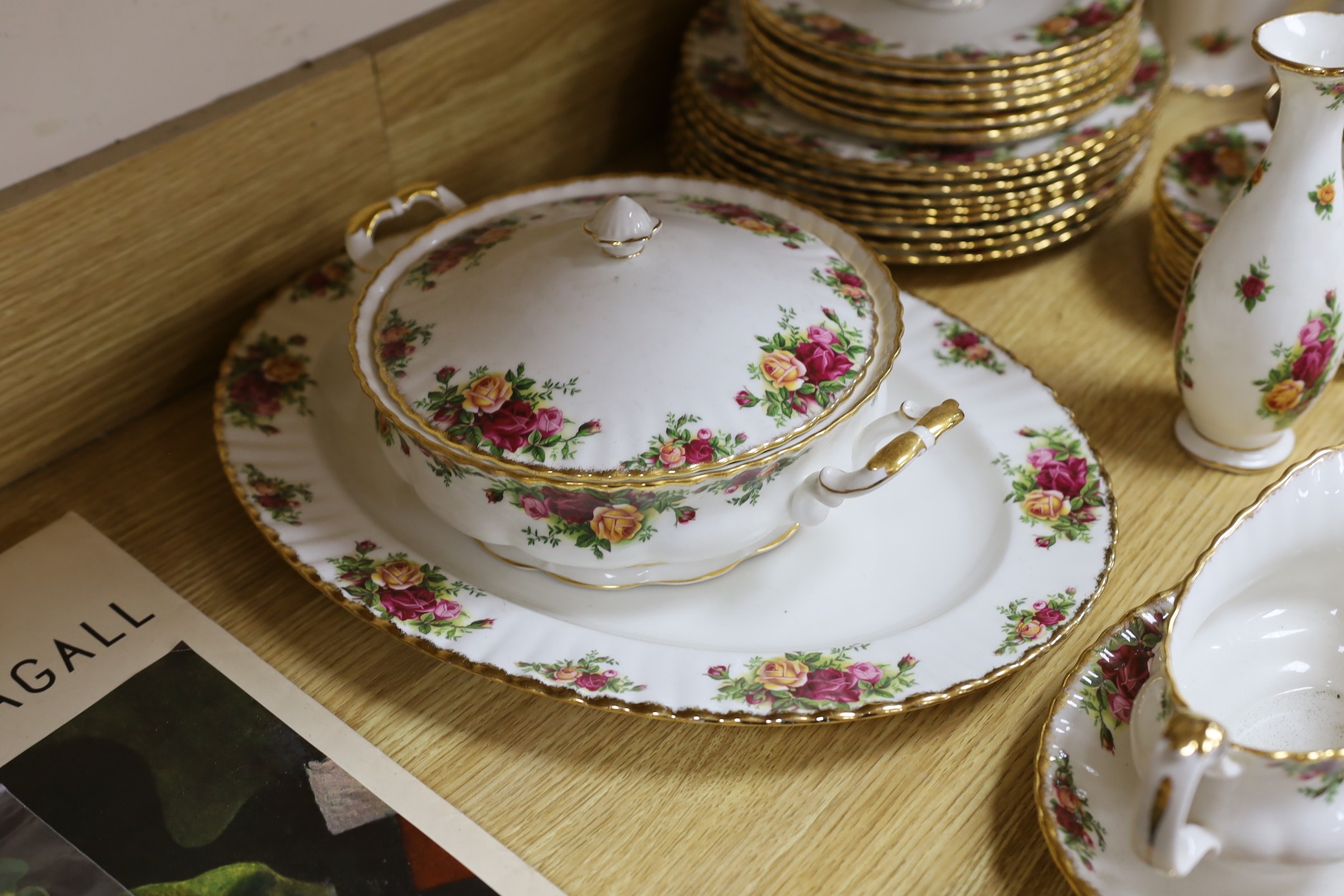 An extensive Royal Albert Old Country Roses part dinner tea and coffee service